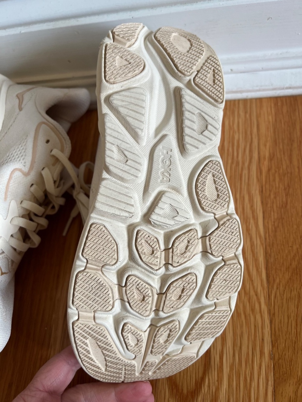 HOKA Clifton 10 Vanilla Birch Womens Size 7 - Picture 6 of 8